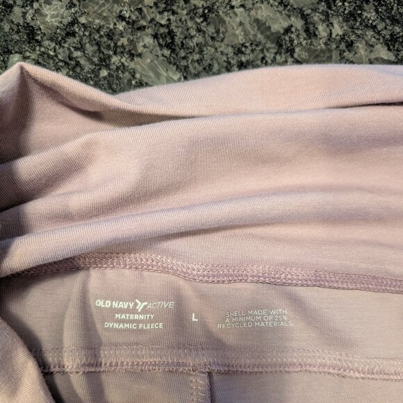 NWT Women's Old Navy Maternity Dynamic Fleece Joggers Purple Sz Large - Picture 2 of 3